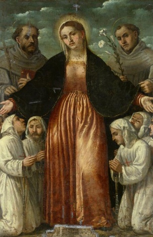 "The Madonna of Mercy", c. 1540, by Romanino Girolamo; Metropolitan Museum of Art, NY